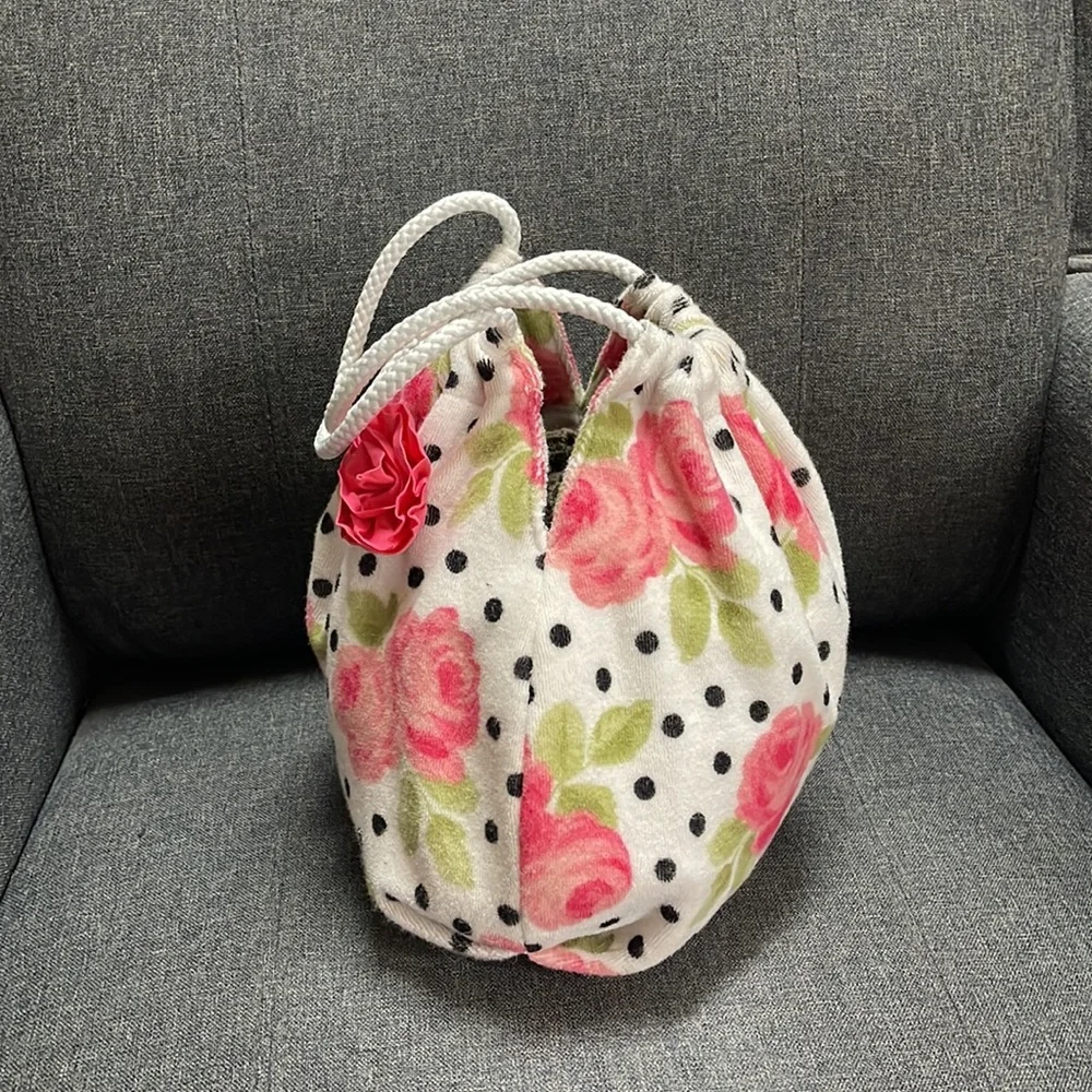 Janie and Jack Terry Tote Bag in Rosette Parisian Rose